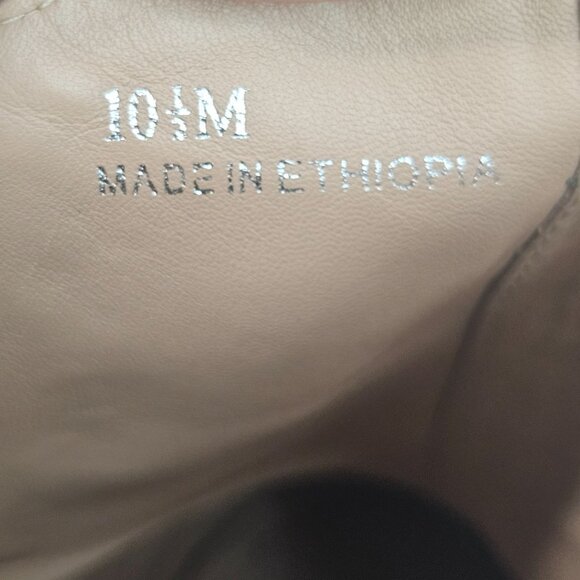 Paolo Linea Wedge Sneaker Sz 10.5 Tan Suede Perferated Casual Platform Shoe Boot - Picture 12 of 12